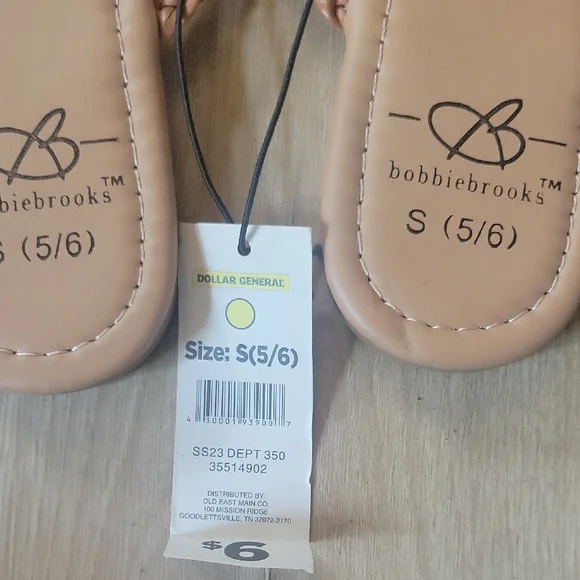 Bobbie Brooks Women's Braided Brown Sandals - Picture 2 of 4